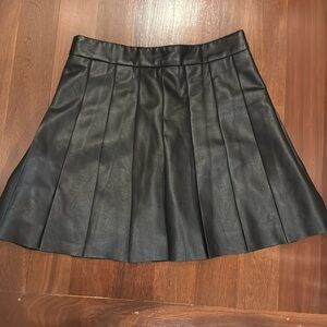 Pleated black leather skirt from Artizia. Great condition, worn once